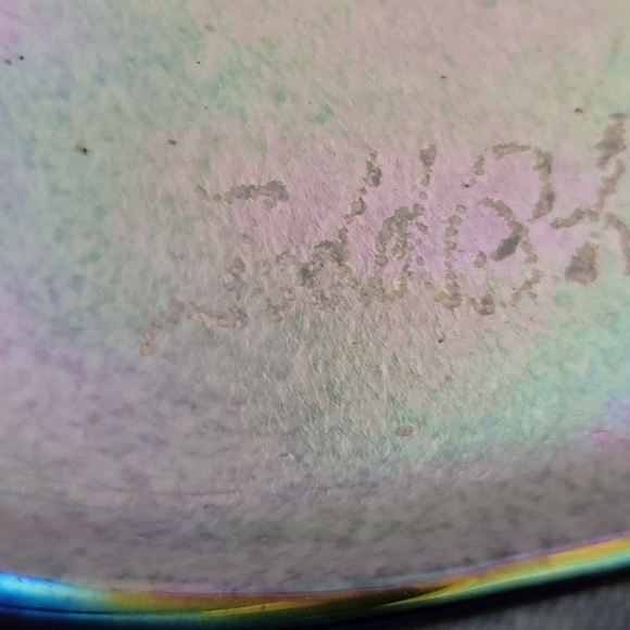 Quoizel Pulled Feather Art Glass Shade Signed Todd Phillips Salamander Art Glass - Picture 10 of 14